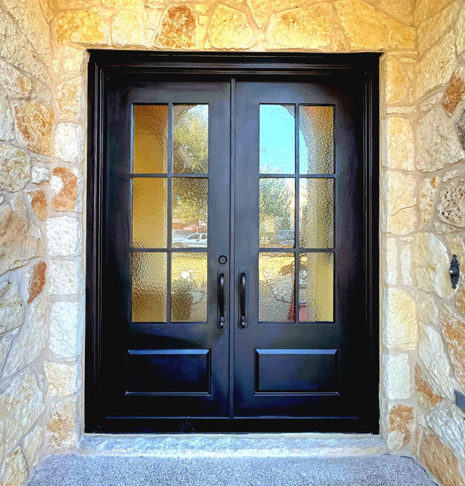 Custom iron and steel entry doors Texas