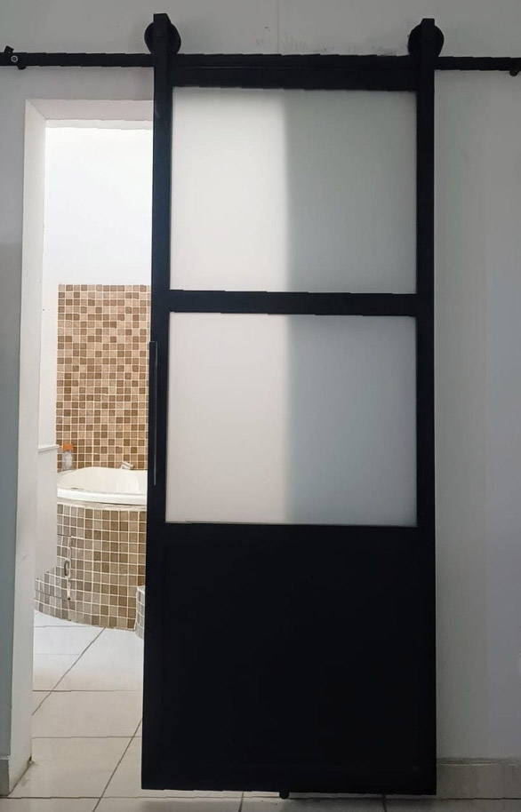 Arched top steel double door Texas